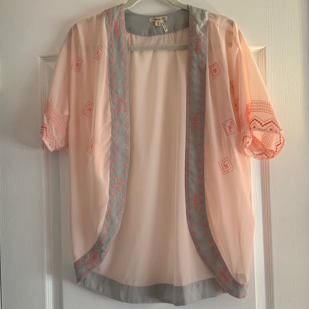 Marineblu pink and gray kimono